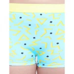 Women's Cotton Printeded Boyshorts Panty (Light Blue)