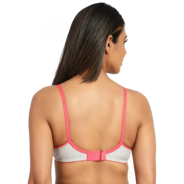 Women's Cotton Blend Lightly Padded Bra With Three Fourth Coverage (Light Grey)