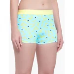 Women's Cotton Printeded Boyshorts Panty (Light Blue)