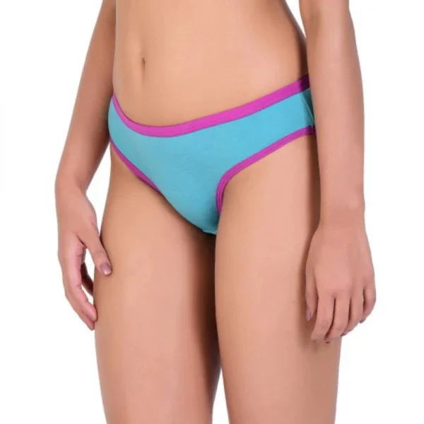 Women's Pack Of 3 Cotton Bikini Panty (Blue)