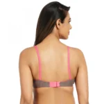 Women's Cotton Blend Non Padded T Shirt Bra (Brown)