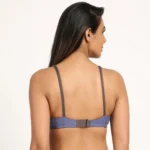 Women's Cotton Blend Non Padded T Shirt Bra (Blue)