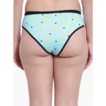 Women's Cotton Printed Bikini Panty (Light Blue)