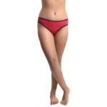 Women's Cotton Back Cage Bikini Panty (Rose Pink)