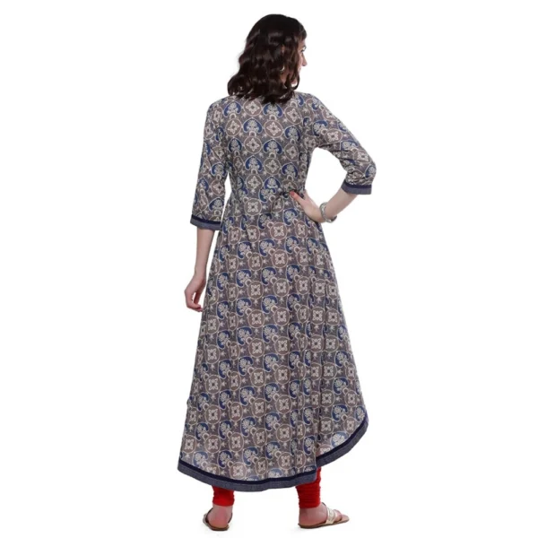 Women's Cotton Printed Angrakha Kurti (Multicolor, Cotton)