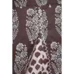 Women's Cotton Printed Long Kurti (Brown, Cotton)