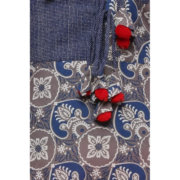 Women's Cotton Printed Angrakha Kurti (Multicolor, Cotton)