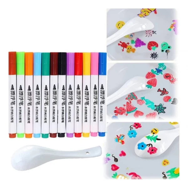 Generic 12 Piease set Colorful Magical Water Painting Pen the Drawing Water Kit Set Toys Gifts (Assorted)