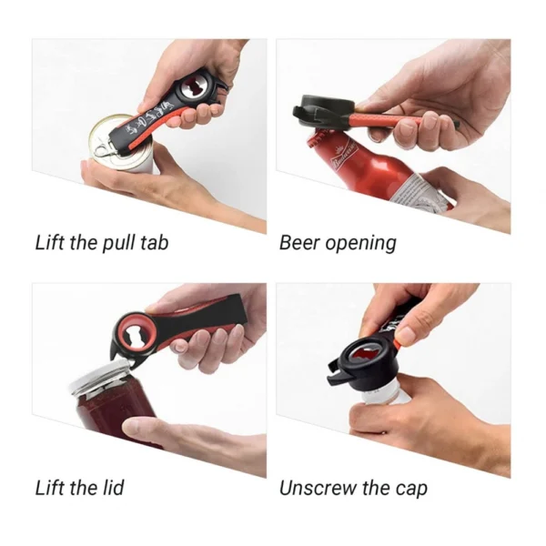 Generic Wine Beer Soda 5 In 1 Jar Cans Bottles Opener (Assorted)