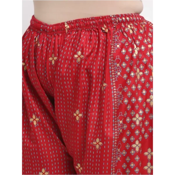 Women's Plus Size Relaxed Fit Viscose Rayon Palazzo Trousers (Maroon)
