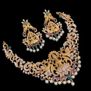 Women's Elegent Temple Jewellery Set (Multi Color, Free Size)
