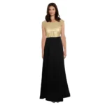 Generic Women's Gorgee Western Wear Flare Long Gown (Black)