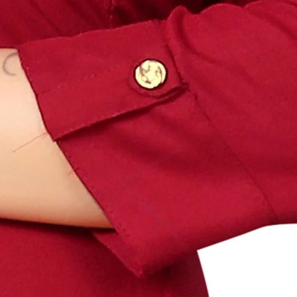 Women's Solid Rayon Roll Up 3/4th Sleeve Knee Length Kurti (Maroon)