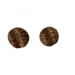 _Pack Of 4_Women's Plastic Metal Button Style Copper Plated Stud (Copper)