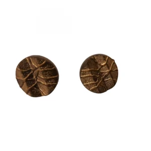_Pack Of 4_Women's Plastic Metal Button Style Copper Plated Stud (Copper)