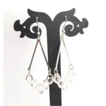 Women's Alloy Silver Plated Silver Plated Drop Earrings (White)