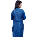 Women's Sambalpuri Certified Handloom Cotton A-Line Kurti (Blue)