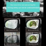 Generic Pack Of_2 Car Rear View Mirror Film HD Anti Fog Waterproof Mirror Window Clear Sticker (Assorted)