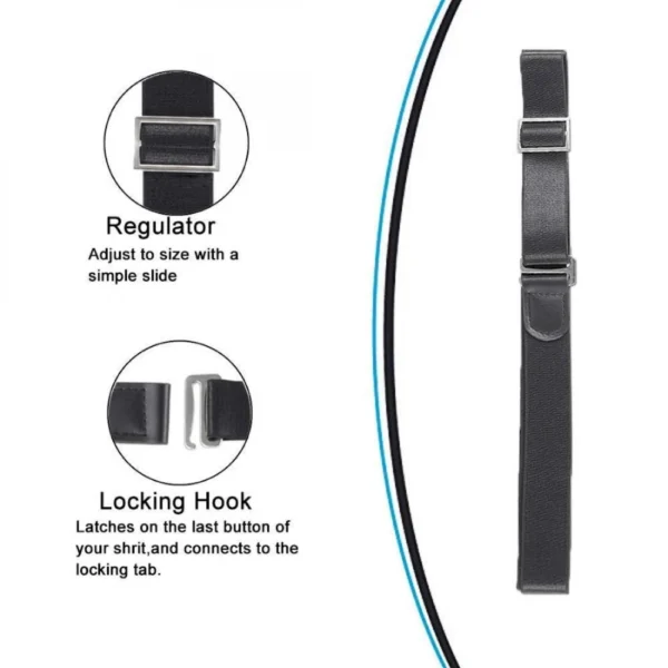 Generic Tucker Shirt Stay Belt | Elastic Stretchable And Adjustable Free Size (Assorted)