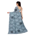 Women's Georgette Saree With Out Blouse (Grey, 5-6 Mtrs)