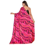 Women's Georgette Saree With Out Blouse (Pink, 5-6 Mtrs)