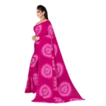 Women's Georgette Saree With Out Blouse (Pink, 5-6 Mtrs)