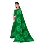 Women's Georgette Saree With Out Blouse (Green, 5-6 Mtrs)