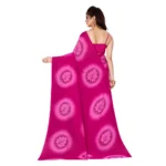 Women's Georgette Saree With Out Blouse (Pink, 5-6 Mtrs)