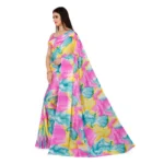 Women's Georgette Saree With Out Blouse (Pink, 5-6 Mtrs)