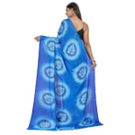Women's Georgette Saree With Out Blouse (Blue, 5-6 Mtrs)