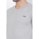Men's Cotton Jersey Round Neck Plain Tshirt (Grey Melange)