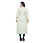 Women's Cotton Digital Print Straight Kurti (Light Green)