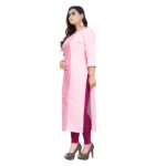 Women's Cotton Digital Print Straight Kurti (Light Pink)