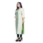 Women's Cotton Digital Print Straight Kurti (Light Green)