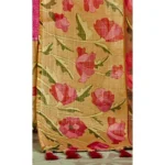 Women's Cotton Traditional Printed Saree With Blouse (Pink, 5-6 Mtrs)
