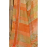Women's Cotton Geometric Printed Saree With Blouse (Brown, 5-6 Mtrs)