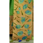 Women's Cotton Traditional Printed Saree With Blouse (Green, 5-6 Mtrs)