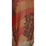 Women's Moss Chiffon Floral Printed Stone Embellished Latkan on Pallu Saree With Blouse (Light Brown, 5-6 Mtrs)