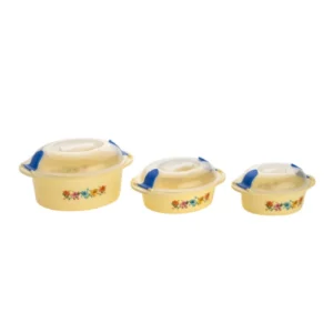 Generic_3Pieces Set Hot And Fresh Insulated Plastic Casserole (Color: Assorted)