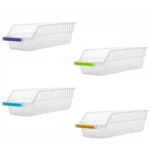 Generic Pack Of 4_Plastic Fridge Space Saver Food Storage Organizer Basket Rack (Color: Assorted)