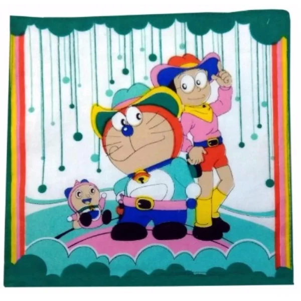Generic Pack Of_8 Doreman With Nobita Small Size Handkerchiefs (Color: Assorted)