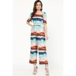 Women's Poly Rayon Printed Jumpsuit (Multi Color)
