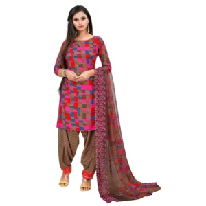 Women's Crepe Unstitched Salwar-Suit Material With Dupatta (Multi Color, 2-2.5Mtrs)