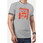 Men's Casual Half sleeve Printed Cotton Crew Neck T-shirt (Grey Melange)