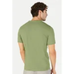 Men's Casual Half sleeve Solid Cotton Henley Neck T-shirt (Pista)