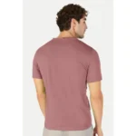 Men's Casual Half sleeve Solid Cotton Henley Neck T-shirt (Onion)