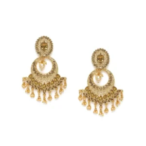 Women's Rose Gold Plated Alloy Earrings (Gold)