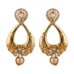 Women's Rose Gold Plated Alloy Earrings (White)