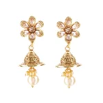 Women's Rose Gold Plated Alloy Earrings (Gold)