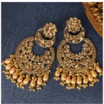 Women's Rose Gold Plated Alloy Earrings (Gold)